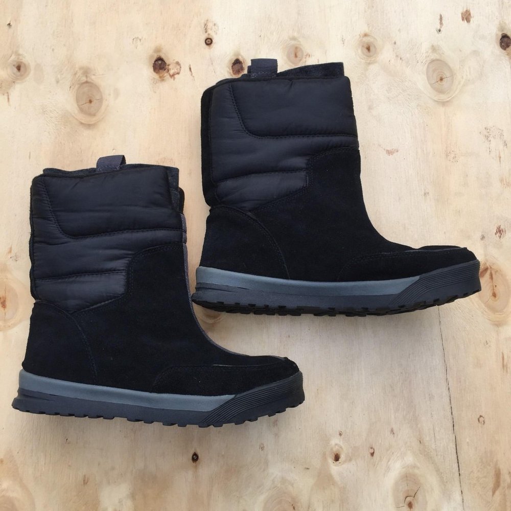 Women's Lands End Snow Boots Black Size 6B Winter
